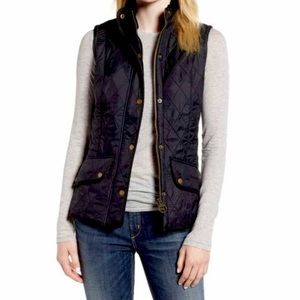 NWT Barbour Cavalry Quilted Vest Jacket: Black